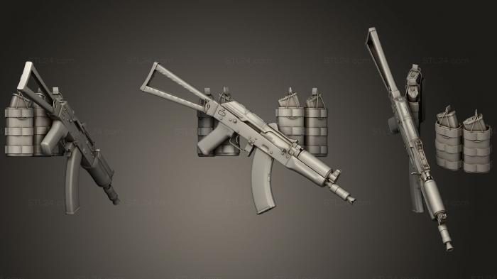 Оружие (Оператор ФСБ, WPN_0044) 3D модель для ЧПУ станка